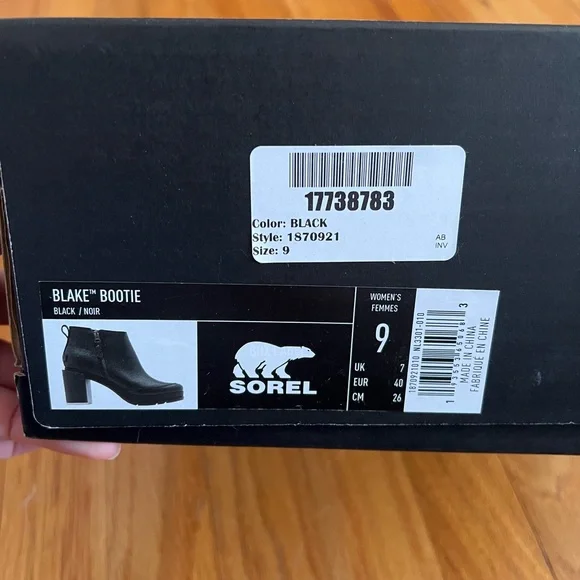 Sorel Black Blake Bootie New in Box - Picture 8 of 10